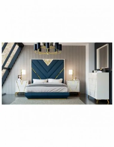 Dormitorio de matrimonio moderno completo con diseños alta gama de mobiliario diferentes medidas y colores (1)