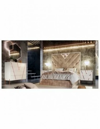 Dormitorio de matrimonio moderno completo con diseños alta gama de mobiliario diferentes medidas y colores (3)