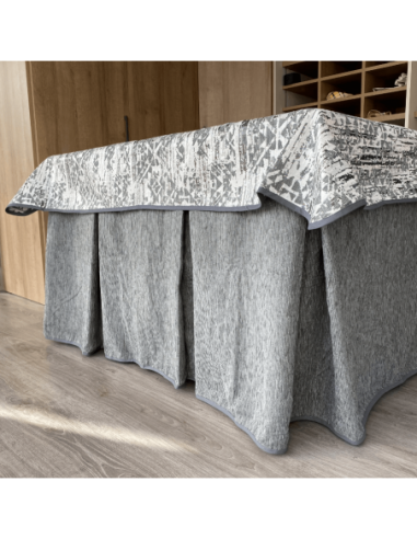 Ropa chenilla 8 pliegues Gris costura... Ropa chenilla 8 pliegues Gris costura...
