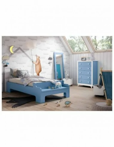 Dormitorio juvenil a medida diseño crucetas madera DM lacado o barnizado (13)