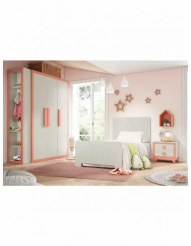 Dormitorio juvenil a medida diseño crucetas madera DM lacado o barnizado (15)