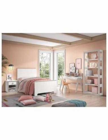 Dormitorio juvenil a medida diseño crucetas madera DM lacado o barnizado (36)