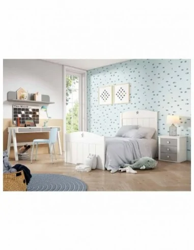 Dormitorio juvenil a medida diseño crucetas madera DM lacado o barnizado (46)
