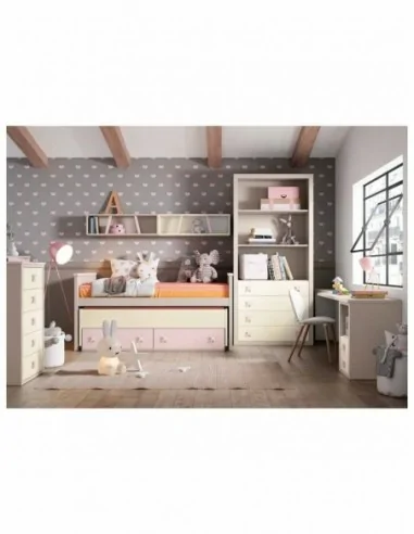 Dormitorio juvenil a medida diseño crucetas madera DM lacado o barnizado (7)