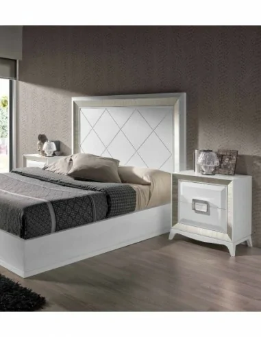 Dormitorio de matrimonio diseño moderno con armario a juego colores a elegir con comoda a juego cabecero mesitas colchon (2)
