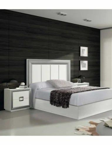 Dormitorio de matrimonio diseño moderno con armario a juego colores a elegir con comoda a juego cabecero mesitas colchon (6)