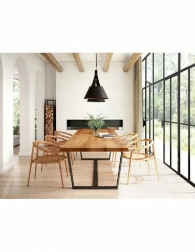 Mesas de comedor o mesas de centro con pata metalica diseño moderno industrial (1)