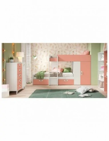 Conjunto de dormitorio juvenil a medida completo con diferentes colores y accesorio (63)