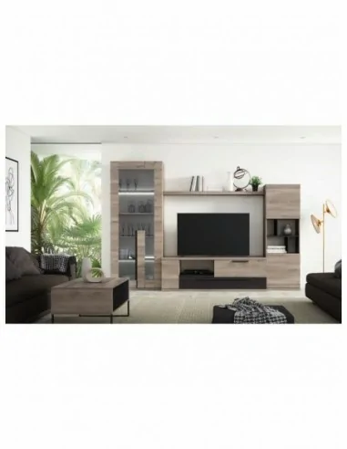 Muebles conjunto de salon composiciones completas diseño moderno con muebles modulares y colgados (18)