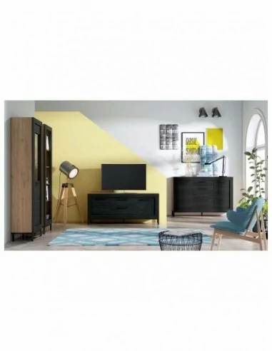 Muebles conjunto de salon composiciones completas diseño moderno con muebles modulares y colgados (2)