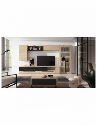 Muebles conjunto de salon composiciones completas diseño moderno con muebles modulares y colgados (8)