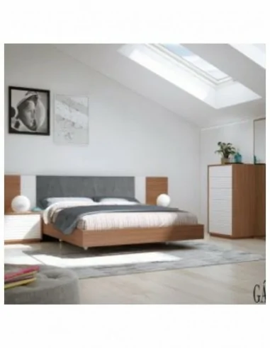 Dormitorio de matrimonio moderno con cabeceros y varios colores a elegir diseño lineal (2)