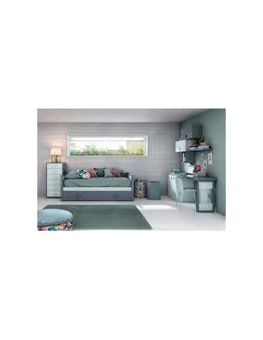 Dormitorio juvenil diseño moderno con varios colores y distribuciones disponibles (10)