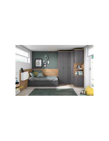 Dormitorio juvenil diseño moderno con varios colores y distribuciones disponibles (18)