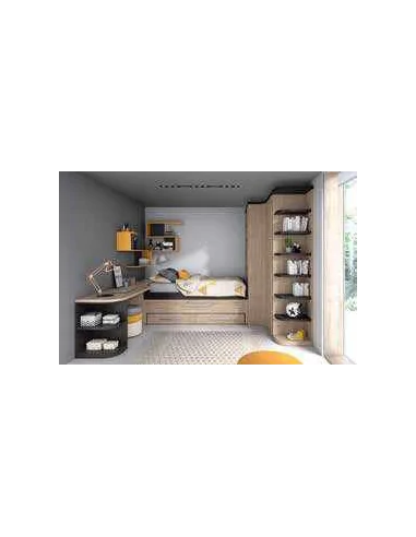 Dormitorio juvenil diseño moderno con varios colores y distribuciones disponibles (21)