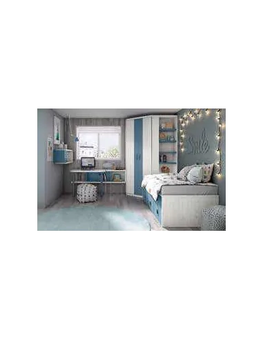 Dormitorio juvenil diseño moderno con varios colores y distribuciones disponibles (23)