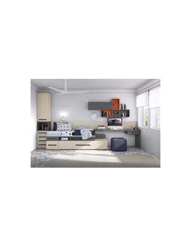 Dormitorio juvenil diseño moderno con varios colores y distribuciones disponibles (28)