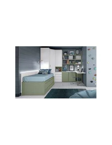 Dormitorio juvenil diseño moderno con varios colores y distribuciones disponibles (4)