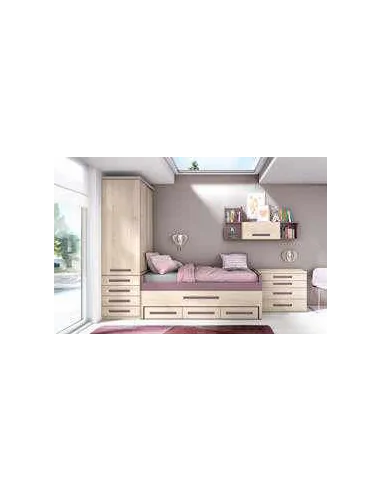 Dormitorio juvenil diseño moderno con varios colores y distribuciones disponibles (74)