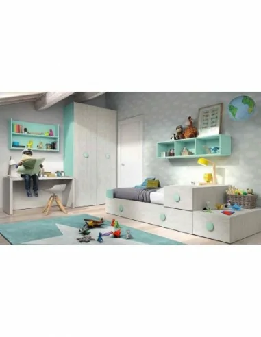 Dormitorios juveniles a medida a diseño moderno  con camas abatibles literas diferentes colores  (1)