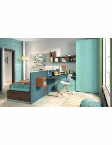 Dormitorios juveniles a medida a diseño moderno  con camas abatibles literas diferentes colores  (13)