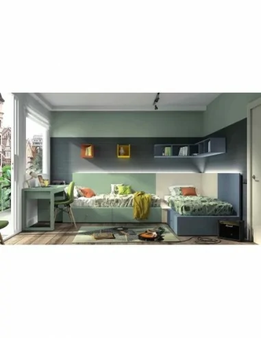 Dormitorios juveniles a medida a diseño moderno  con camas abatibles literas diferentes colores  (15)