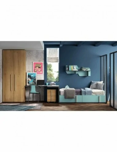 Dormitorios juveniles a medida a diseño moderno  con camas abatibles literas diferentes colores  (17)
