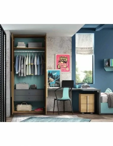 Dormitorios juveniles a medida a diseño moderno  con camas abatibles literas diferentes colores  (18)