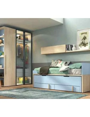 Dormitorios juveniles a medida a diseño moderno  con camas abatibles literas diferentes colores  (2)