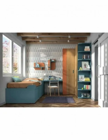 Dormitorios juveniles a medida a diseño moderno  con camas abatibles literas diferentes colores  (25)