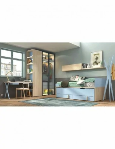 Dormitorios juveniles a medida a diseño moderno  con camas abatibles literas diferentes colores  (26)