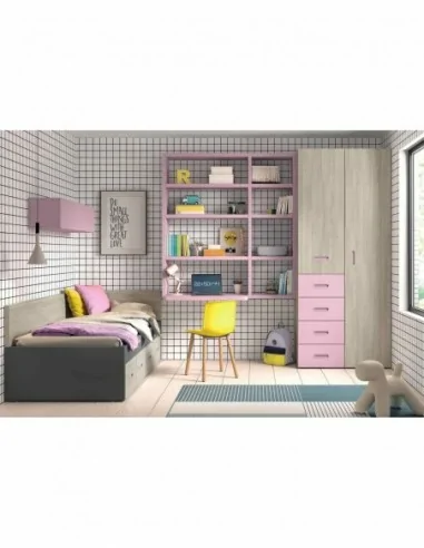 Dormitorios juveniles a medida a diseño moderno  con camas abatibles literas diferentes colores  (27)