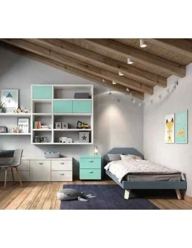 Dormitorios juveniles a medida a diseño moderno  con camas abatibles literas diferentes colores  (3)