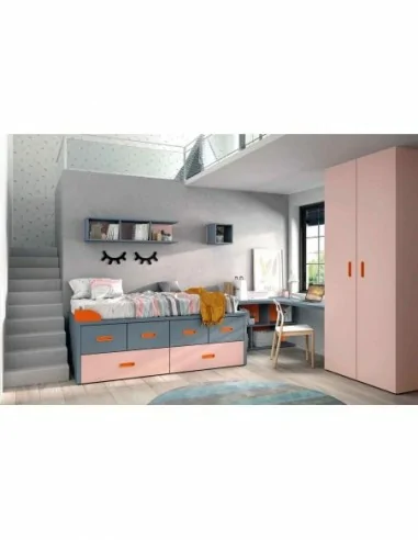 Dormitorios juveniles a medida a diseño moderno  con camas abatibles literas diferentes colores  (31)