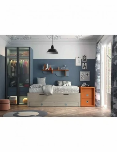 Dormitorios juveniles a medida a diseño moderno  con camas abatibles literas diferentes colores  (32)