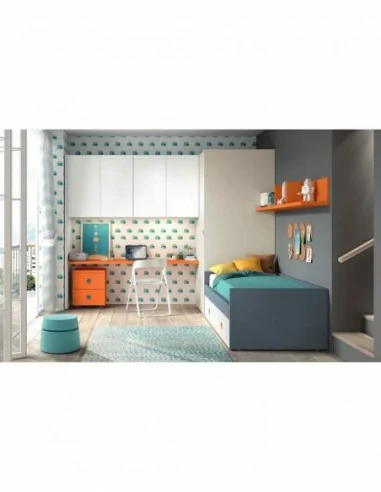 Dormitorios juveniles a medida a diseño moderno  con camas abatibles literas diferentes colores  (37)