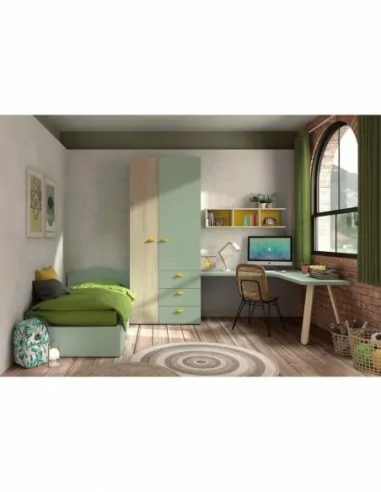 Dormitorios juveniles a medida a diseño moderno  con camas abatibles literas diferentes colores  (44)