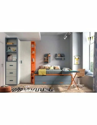 Dormitorios juveniles a medida a diseño moderno  con camas abatibles literas diferentes colores  (50)