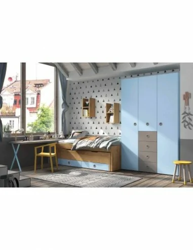 Dormitorios juveniles a medida a diseño moderno  con camas abatibles literas diferentes colores  (51)