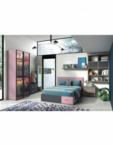Dormitorios juveniles a medida a diseño moderno  con camas abatibles literas diferentes colores  (57)