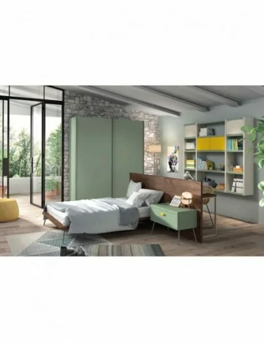 Dormitorios juveniles a medida a diseño moderno  con camas abatibles literas diferentes colores  (59)