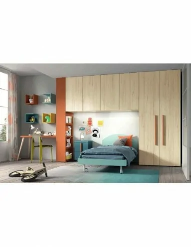 Dormitorios juveniles a medida a diseño moderno  con camas abatibles literas diferentes colores  (62)