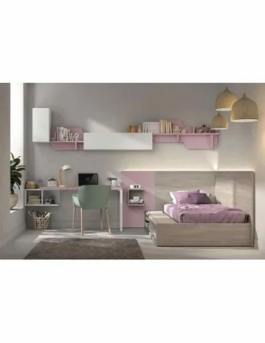 Dormitorios juveniles a medida a diseño moderno  con camas abatibles literas diferentes colores  (65)