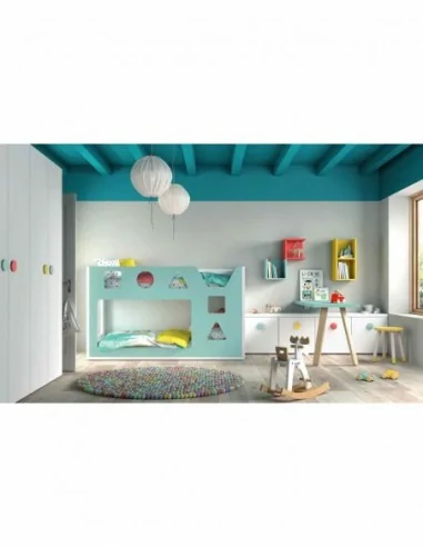 Dormitorios juveniles a medida a diseño moderno  con camas abatibles literas diferentes colores  (67)
