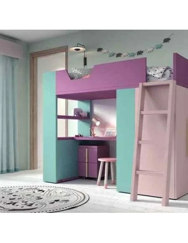 Dormitorios juveniles a medida a diseño moderno  con camas abatibles literas diferentes colores  (7)
