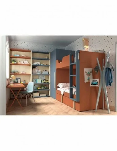 Dormitorios juveniles a medida a diseño moderno  con camas abatibles literas diferentes colores  (71)
