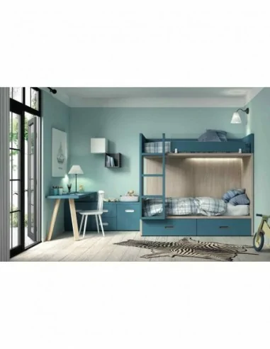 Dormitorios juveniles a medida a diseño moderno  con camas abatibles literas diferentes colores  (73)