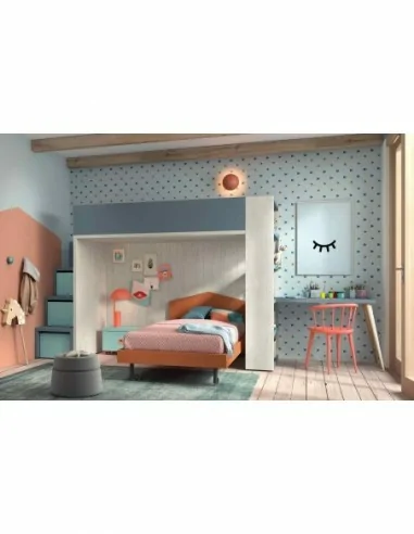 Dormitorios juveniles a medida a diseño moderno  con camas abatibles literas diferentes colores  (74)