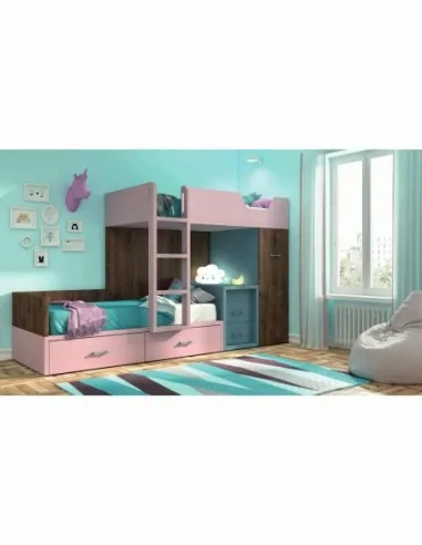 Dormitorios juveniles a medida a diseño moderno  con camas abatibles literas diferentes colores  (78)