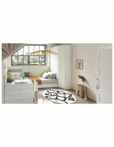 Dormitorio juvenil  moderno colores y medidas a elegir  cama compacta o nido escritorios y armarios (30)